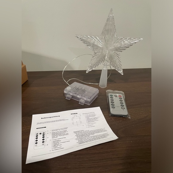 {Profully} LED Christmas Star Tree Topper, Color Changing w Remote 8 modes 3AAA - Picture 5 of 6